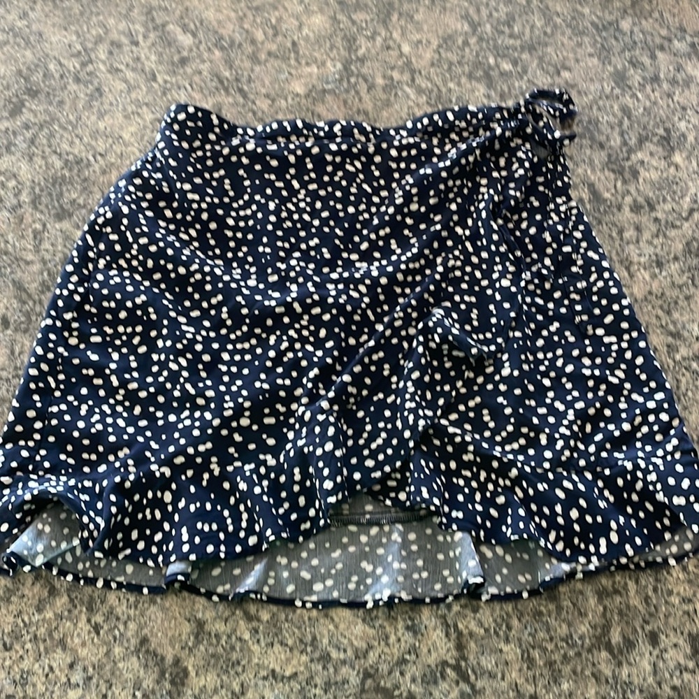 J Crew Mercantile faux wrap skirt M